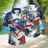 Honda Motor Dark Red Floral Tropical Hawaiian Shirt