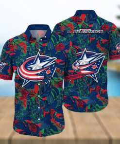 NHL Columbus Blue Jackets Hawaiian Shirt Practical Beach Gift