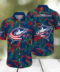 NHL Columbus Blue Jackets Hawaiian Shirt Practical Beach Gift