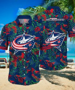 NHL Columbus Blue Jackets Hawaiian Shirt Practical Beach Gift