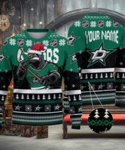 NHL Dallas Stars Mascot Ugly Sweater For Christmas