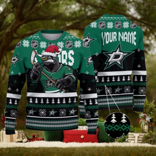 NHL Dallas Stars Mascot Ugly Sweater For Christmas