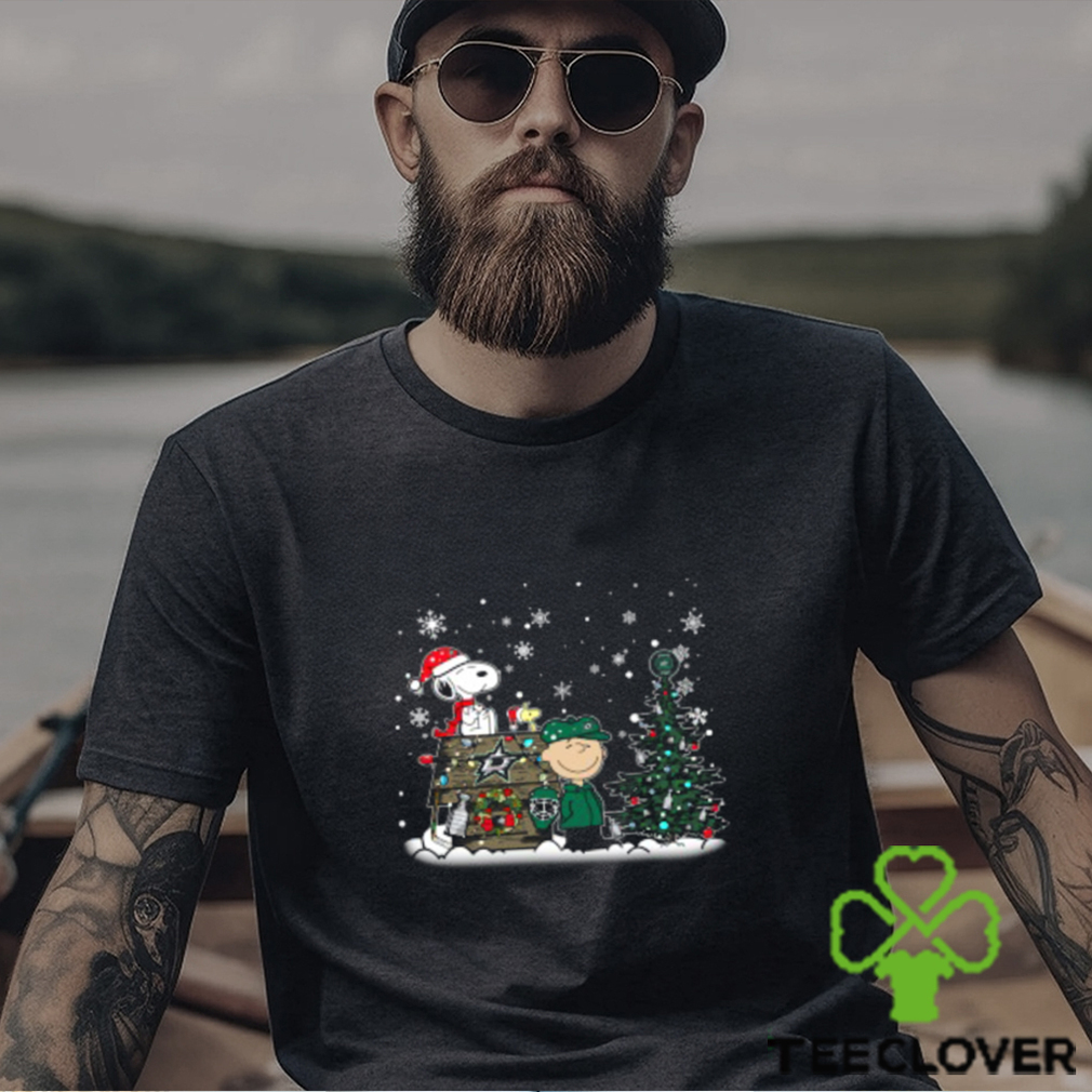 NHL Dallas Stars Snoopy Charlie Brown Woodstock Christmas Stanley Cup Hockey T Shirt NHL Dallas Stars Snoopy Charlie Brown Woodstock Christmas Stanley Cup Hockey T Shirt