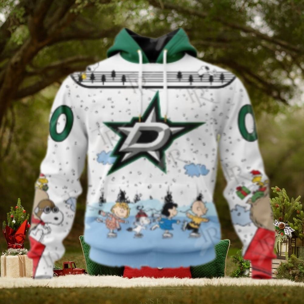 NHL Dallas Stars Special Peanuts Ice Skating Design Hoodie NHL Dallas Stars Special Peanuts Ice Skating Design Hoodie