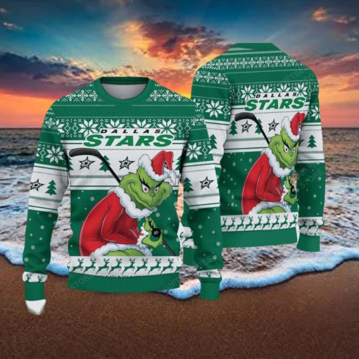 NHL Dallas Stars Ugly Sweater Grinch Christmas Sweater