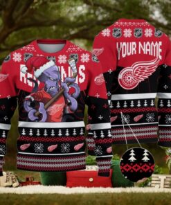 NHL Detroit Red Wings Mascot Ugly Sweater For Christmas