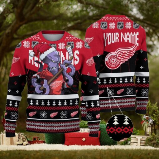 NHL Detroit Red Wings Mascot Ugly Sweater For Christmas