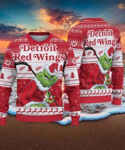 NHL Detroit Red Wings Ugly Sweater Grinch Christmas Sweater