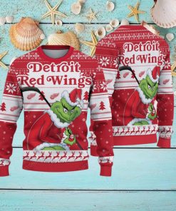 NHL Detroit Red Wings Ugly Sweater Grinch Christmas Sweater