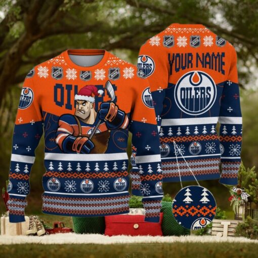 NHL Edmonton Oilers Mascot Ugly Sweater For Christmas