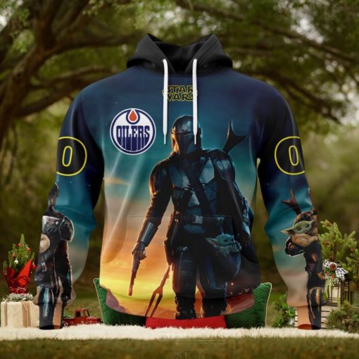 NHL Edmonton Oilers Special Star Wars The Mandalorian Design Hoodie