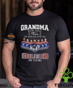 NHL Edmonton Oilers T Shirt, Grandma Doesn’t Usually Yell But When She Does Her Edmonton Oilers Are Playing Shirt