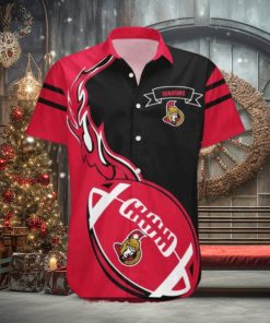 NHL Flame Ball Design Ottawa Senators Hawaiian Shirt