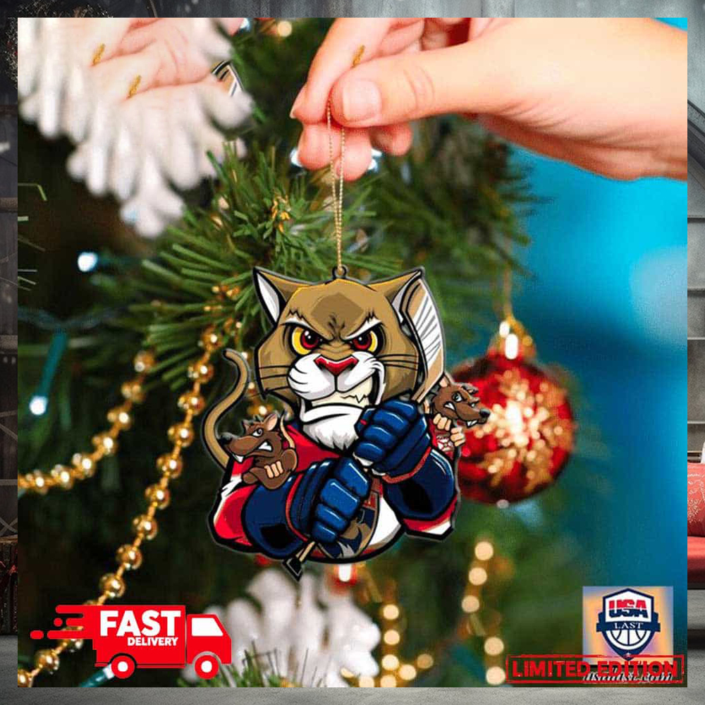 NHL Florida Panthers Mascot Christmas Tree Decorations 2023 Holiday Ornament NHL Florida Panthers Mascot Christmas Tree Decorations 2023 Holiday Ornament