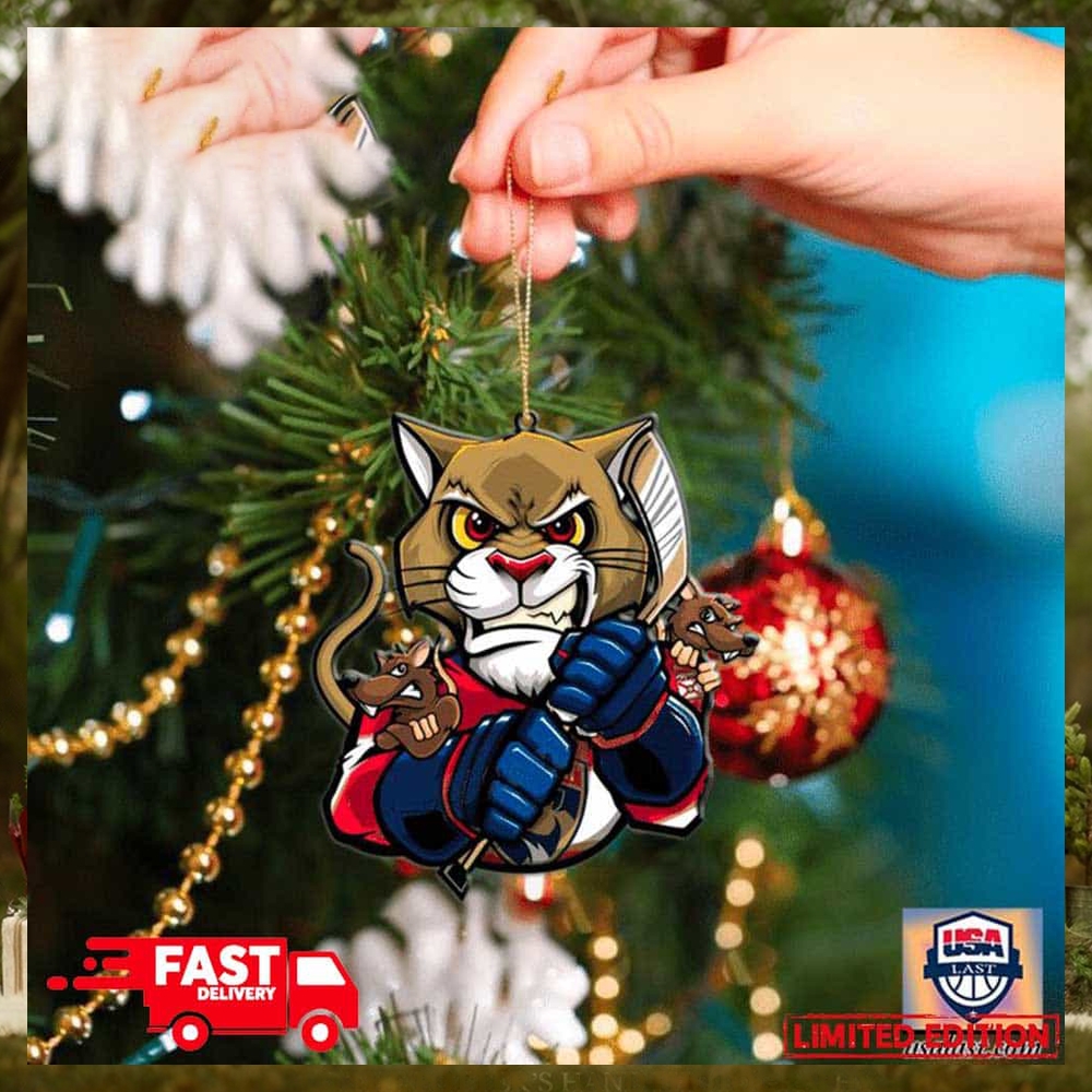 NHL Florida Panthers Mascot Christmas Tree Decorations 2023 Holiday Ornament NHL Florida Panthers Mascot Christmas Tree Decorations 2023 Holiday Ornament