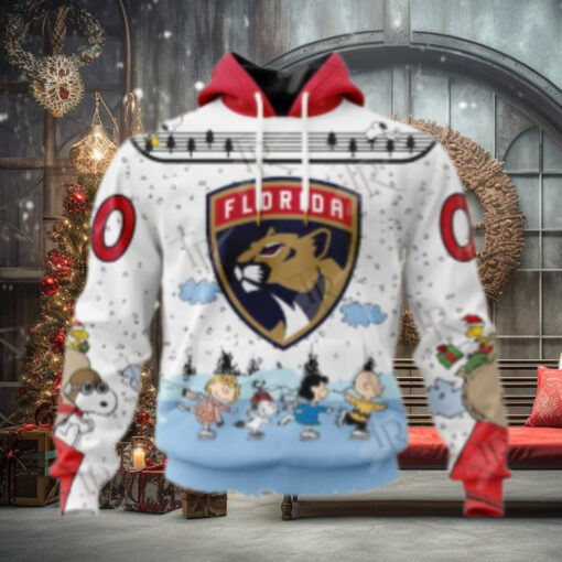 NHL Florida Panthers Special Peanuts Ice Skating Design Hoodie
