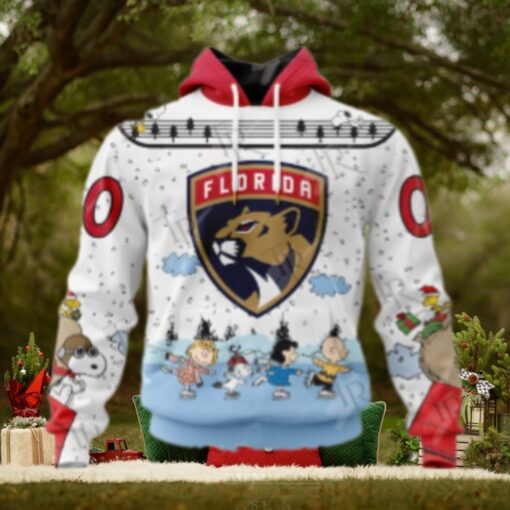 NHL Florida Panthers Special Peanuts Ice Skating Design Hoodie