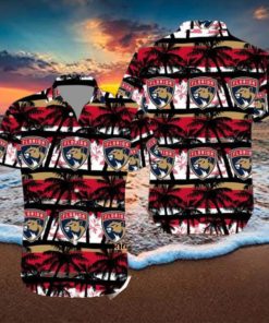 NHL Florida Panthers Summer Coconut Tree Hawaiian Set