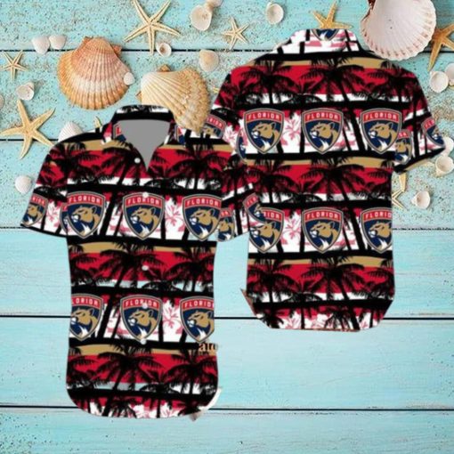 NHL Florida Panthers Summer Coconut Tree Hawaiian Set