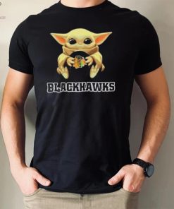 NHL Hockey Chicago Blackhawks Star Wars Baby Yoda Shirt