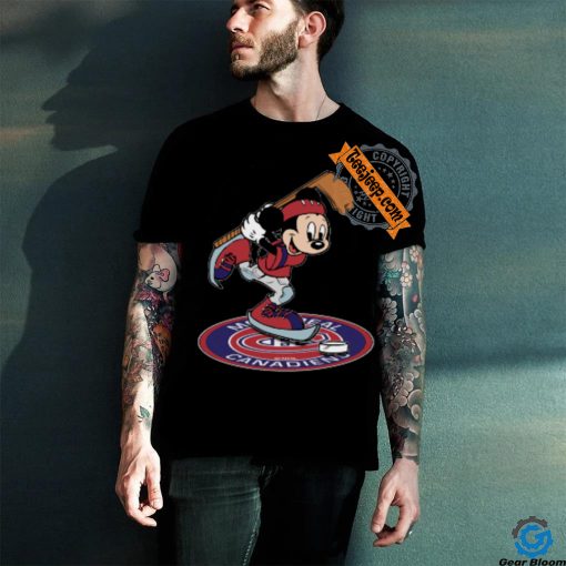 NHL Hockey Montreal Canadiens Cheerful Mickey Disney Shirt Youth T Shirt