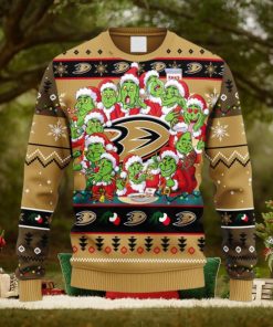 NHL Logo Anaheim Ducks 12 Grinch Xmas Day Christmas Ugly Sweater For Men Women