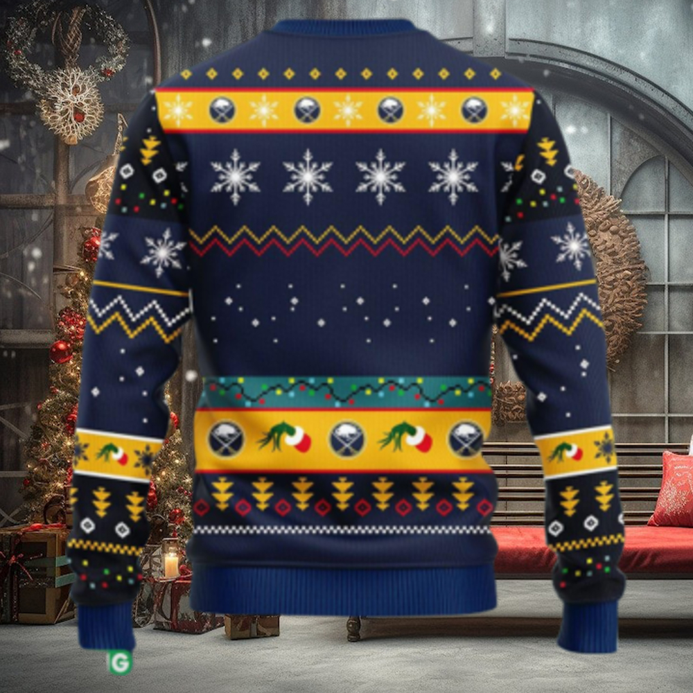 NHL Logo Buffalo Sabres 12 Grinch Xmas Day Christmas Ugly Sweater For Men Women NHL Logo Buffalo Sabres 12 Grinch Xmas Day Christmas Ugly Sweater For Men Women