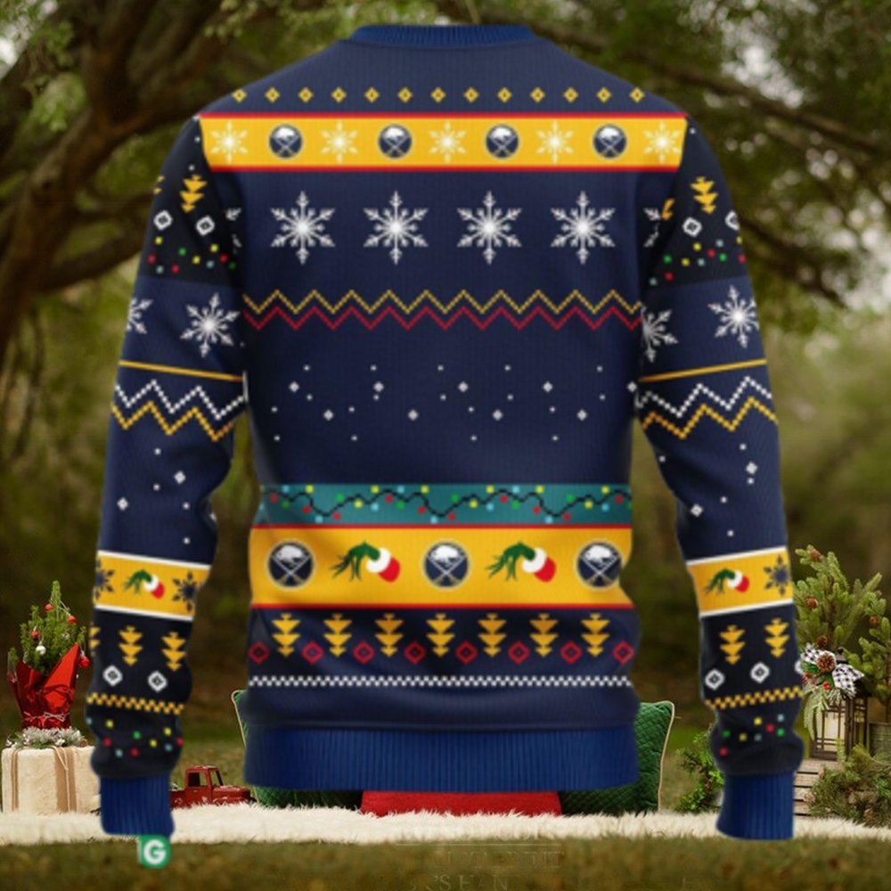 NHL Logo Buffalo Sabres 12 Grinch Xmas Day Christmas Ugly Sweater For Men Women NHL Logo Buffalo Sabres 12 Grinch Xmas Day Christmas Ugly Sweater For Men Women