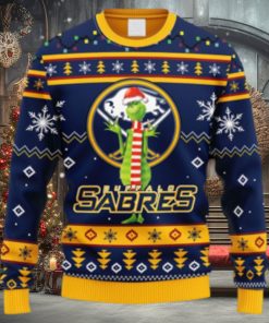 NHL Logo Buffalo Sabres Funny Grinch Christmas Ugly Sweater For Men Women