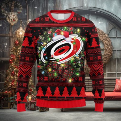 NHL Logo Carolina Hurricanes Christmas Ugly Sweater For Men Women