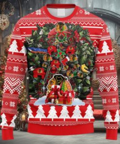 NHL Logo Chicago Blackhawks Tree Ball Christmas Red Ugly Sweater For Men Women