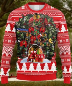 NHL Logo Chicago Blackhawks Tree Ball Christmas Red Ugly Sweater For Men Women