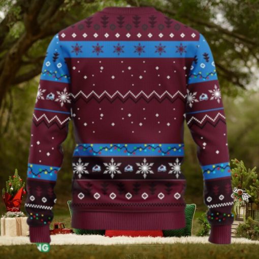 NHL Logo Colorado Avalanche HoHoHo Mickey Christmas Ugly Sweater For Men Women