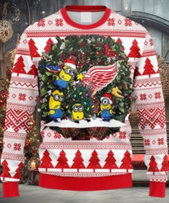 NHL Logo Detroit Red Wings Minion Christmas Ugly Sweater For Men Women