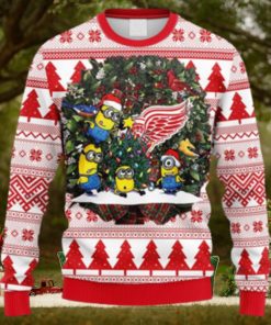 NHL Logo Detroit Red Wings Minion Christmas Ugly Sweater For Men Women