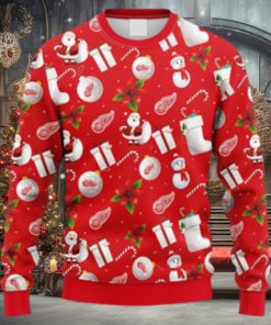 NHL Logo Detroit Red Wings Santa Claus Snowman Christmas Ugly Sweater For Men Women