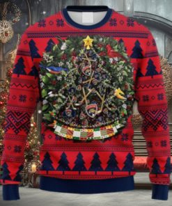 NHL Logo Florida Panthers Tree Ball Christmas Ugly Sweater For Men Women