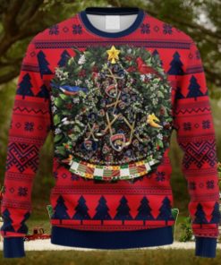 NHL Logo Florida Panthers Tree Ball Christmas Ugly Sweater For Men Women