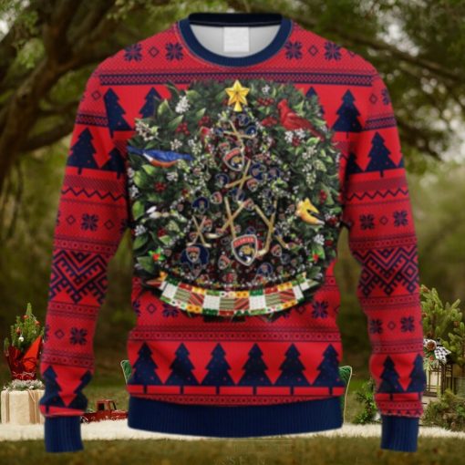 NHL Logo Florida Panthers Tree Ball Christmas Ugly Sweater For Men Women