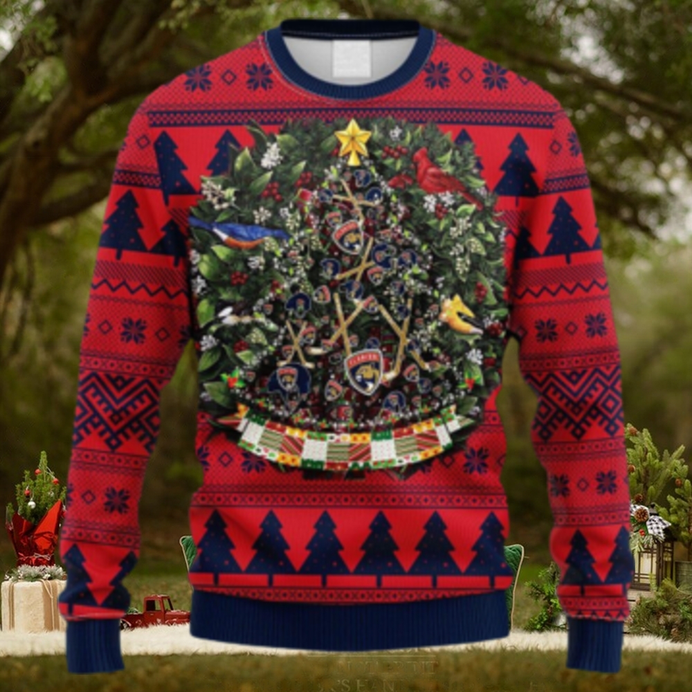 NHL Logo Florida Panthers Tree Ball Christmas Ugly Sweater For Men Women NHL Logo Florida Panthers Tree Ball Christmas Ugly Sweater For Men Women