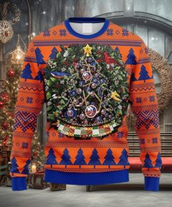 NHL Logo New York Islanders Tree Ball Christmas Ugly Sweater For Men Women