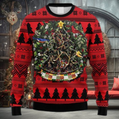 NHL Logo Ottawa Senators Tree Ball Christmas Ugly Sweater For Men Women