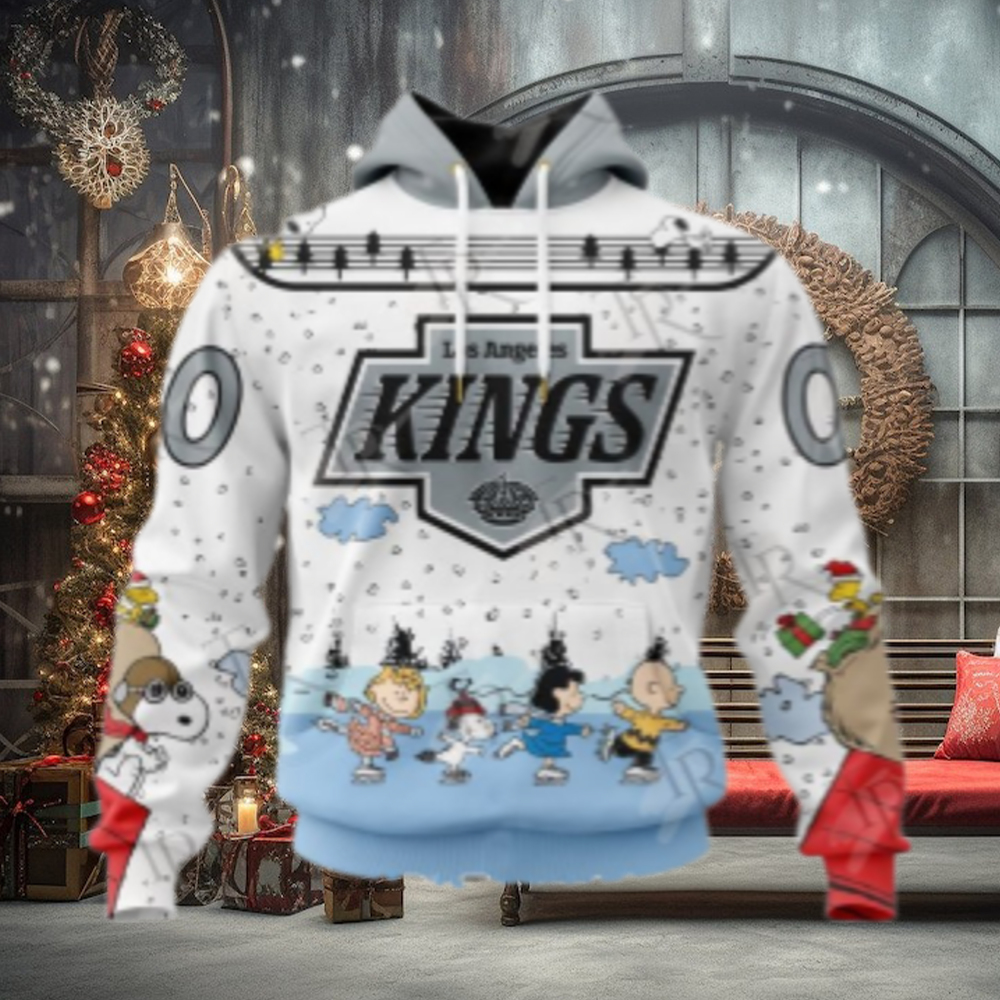 NHL Los Angeles Kings Special Peanuts Ice Skating Design Hoodie NHL Los Angeles Kings Special Peanuts Ice Skating Design Hoodie