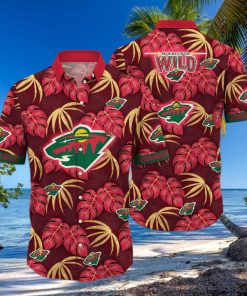 NHL Minnesota Wild Hawaiian Shirt Palm Leaves Pattern Beach Gift For Him