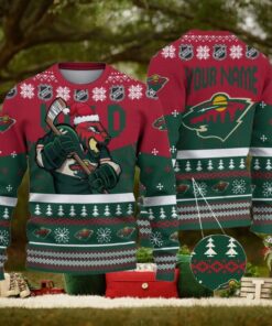 NHL Minnesota Wild Mascot Ugly Sweater For Christmas