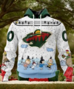 NHL Minnesota Wild Special Peanuts Ice Skating Design Hoodie