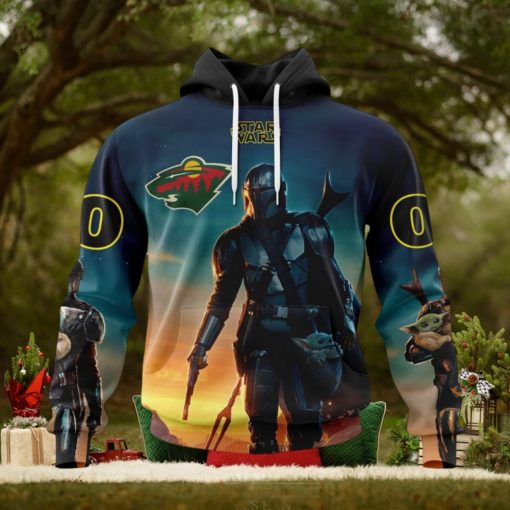 NHL Minnesota Wild Special Star Wars The Mandalorian Design Hoodie