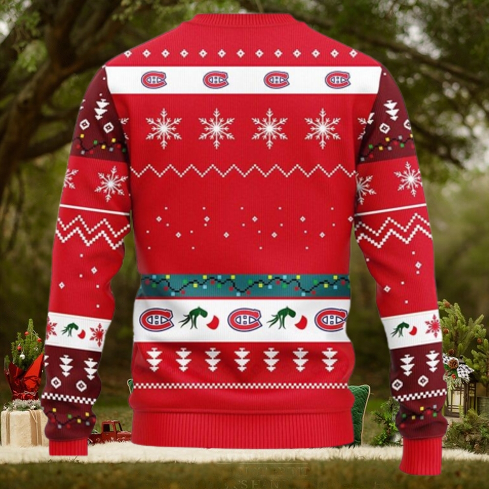 NHL Montreal Canadians 12 Grinch Xmas Day Ideas Logo Ugly Christmas Sweater For Fans NHL Montreal Canadians 12 Grinch Xmas Day Ideas Logo Ugly Christmas Sweater For Fans