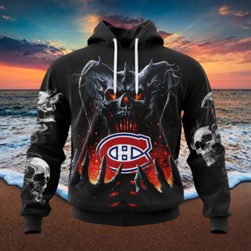 NHL Montreal Canadiens Special Skull Art Design Hoodie