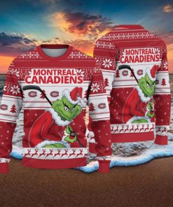 NHL Montreal Canadiens Ugly Sweater Grinch Christmas Sweater